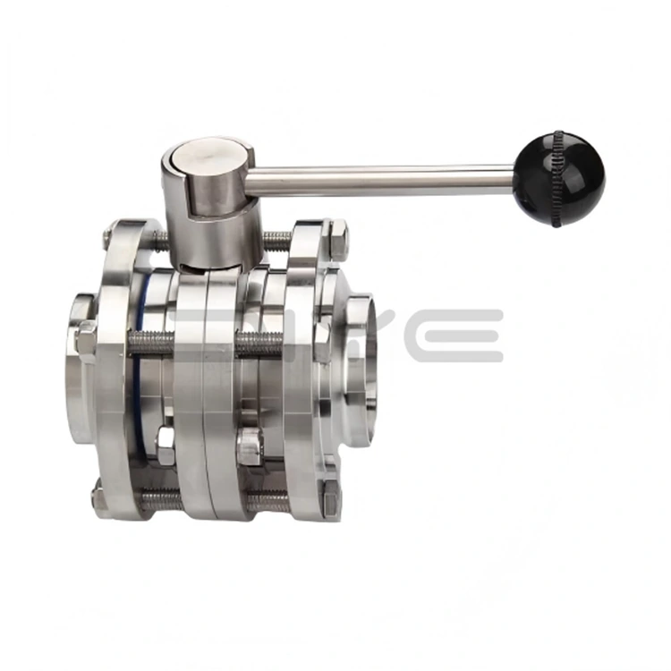 Sanitarny, 3-częściowy zawór motylkowy